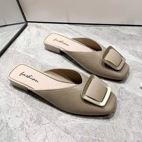 sapatos femininos de luxo sapatilha sapatos para mulheres Chinelos Verão das Mulheres com 2024 Nova Moda Praça Toe Flats Sandálias Sapatos Muller Primavera Flip Flops Slides Trabalho Ao Ar Livre Senhoras