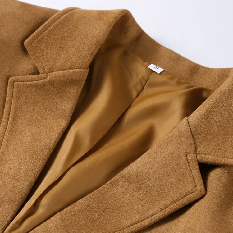 Blazer Feminino de Camurça Vintage